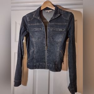 RW & CO Jean Jacket Size Small Dark Blue
